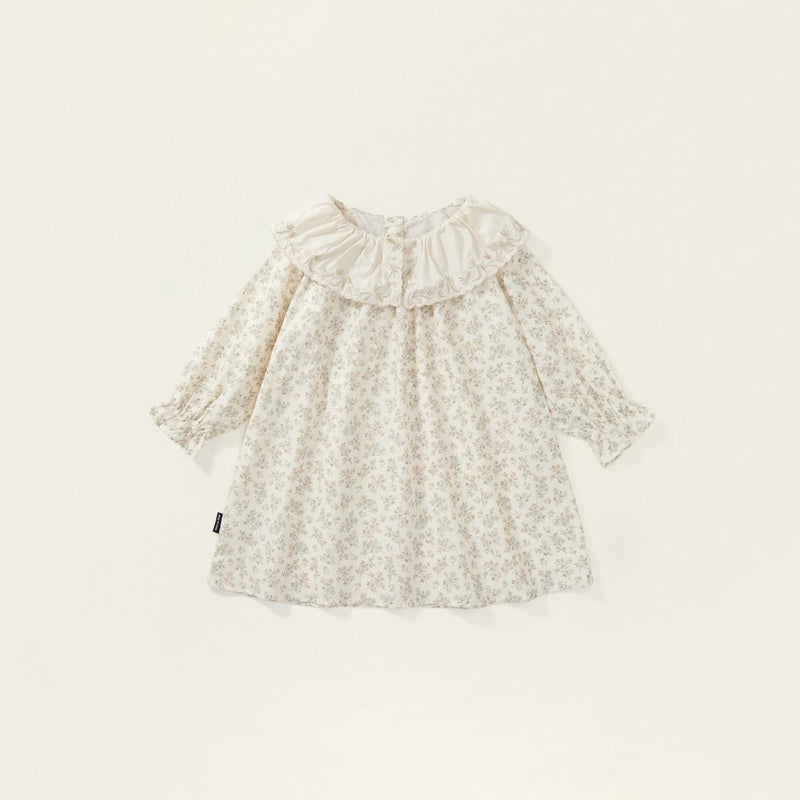 Toddler Girl Lace Lapels Retro Style Flower Dress