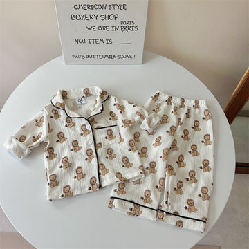 Toddler Cartoon Lion Pajamas Set