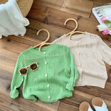 Toddler Bear Knitted Button Cardigan