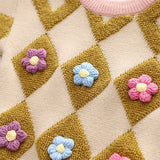 Toddler Girl Flower Diamond Dress 2 Pieces Set