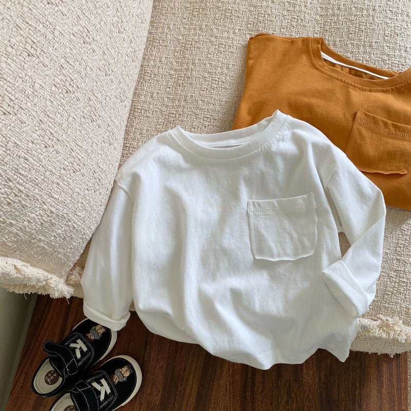 Toddler Solid Color Pocket Sweatshirt
