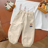 Baby Bear Embroidered Denim Pants