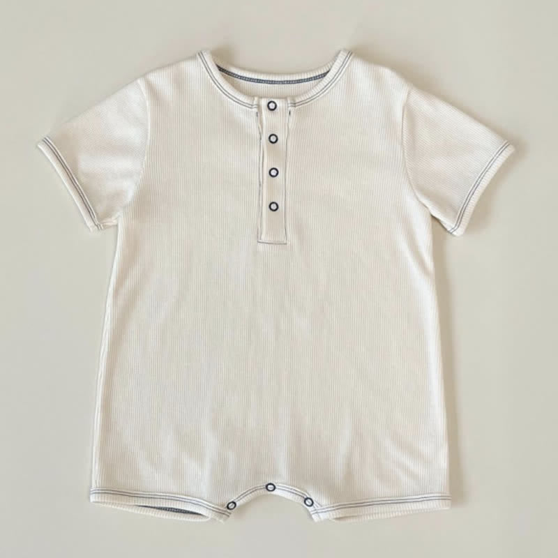 Baby Cream Knitted Casual Romper