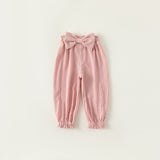 Toddler Girl Solid Color Bowknot Pants