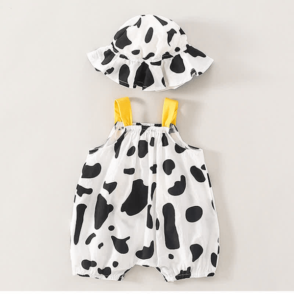 Baby Cow Overalls and Hat Set