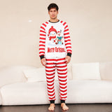 MERRY CHRISTMAS Family Matching Elk Snowman Striped Pajamas