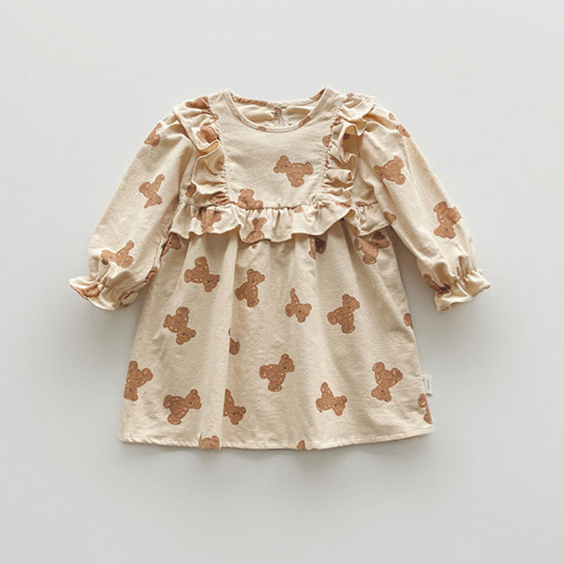 Toddler Girl Stringy Selvedge Animal Dress