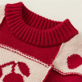 Toddler Red Cherry Knitted Sweater