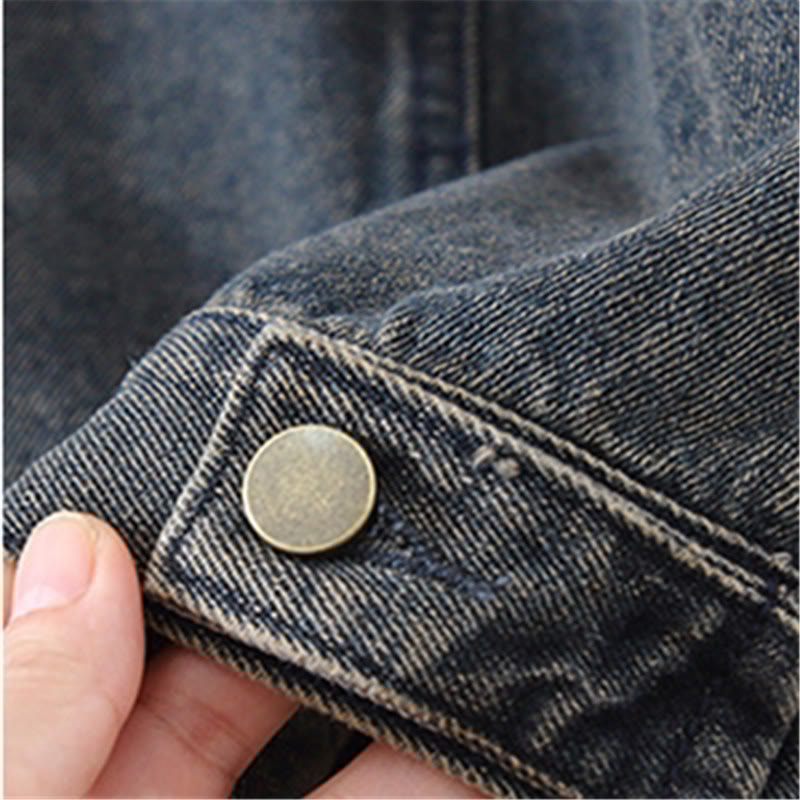Toddler Black Denim Retro Style 2 Pieces Set