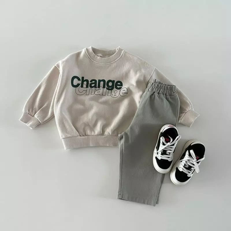 CHANGE Baby Casual Slogan Round Neck Sweatshirt