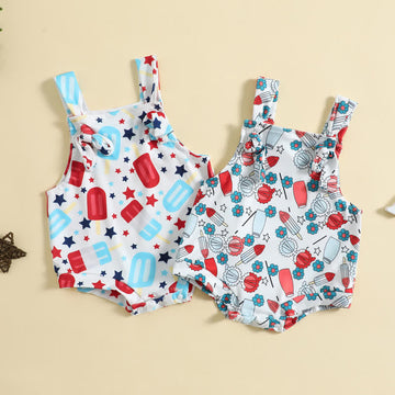 Baby Flower Popsicle Strap Newborn Bodysuit