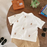 Baby Toddler Embroidered Bear Set