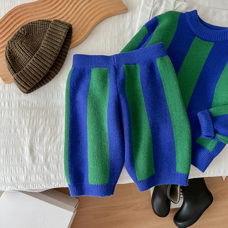Toddler Striped Sweater and Pants Set