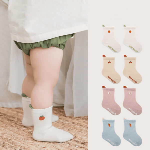 Baby Toddler Embroidered Tube Socks