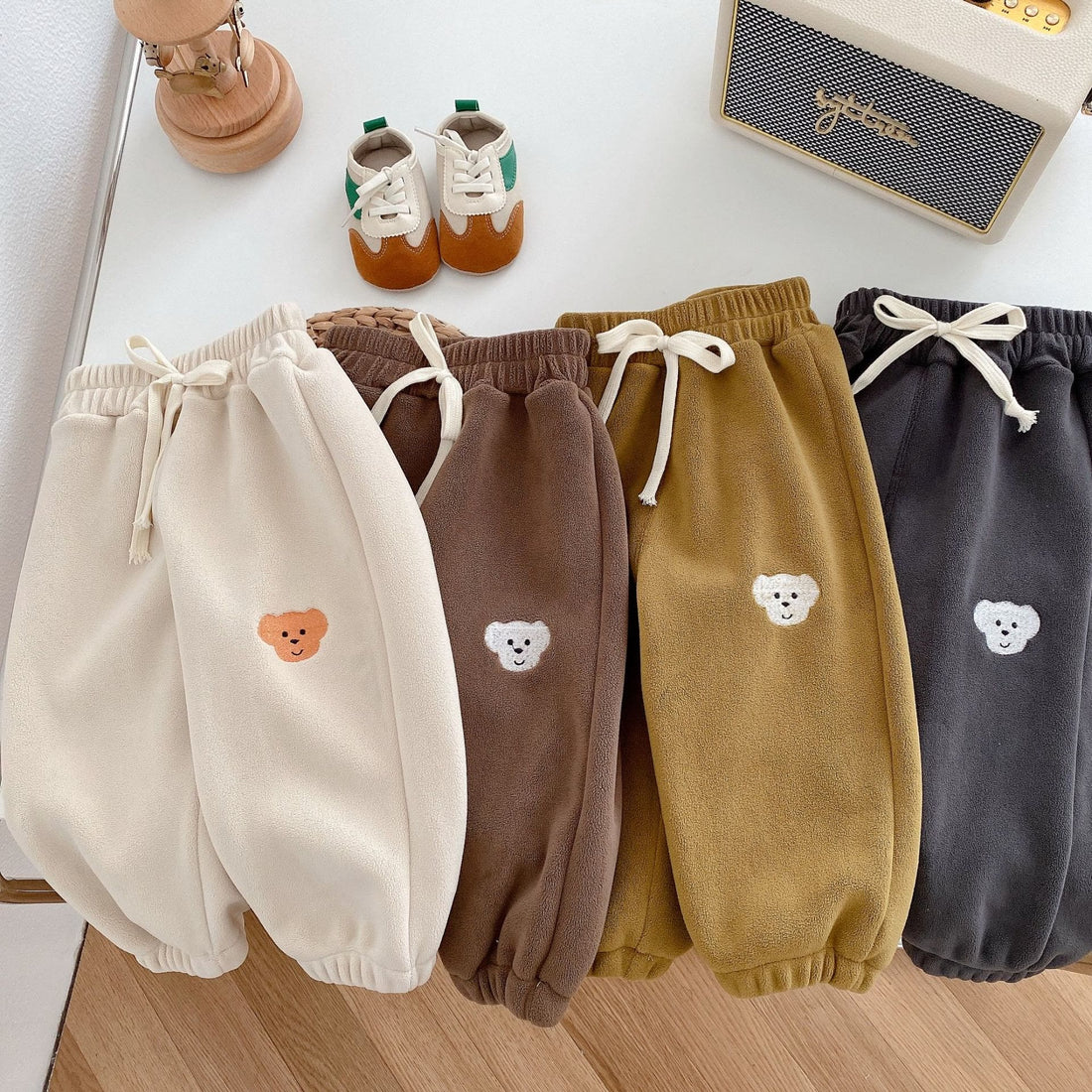 Baby Toddler Bear Fleece Jogger Pants