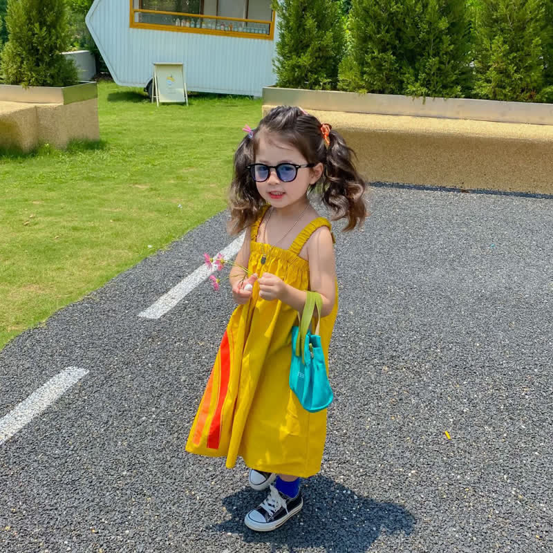 Toddler Girl Rainbow Wide Leg Jumpsuit