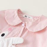 Toddler Girl Bunny Peter Pan Collar Dress