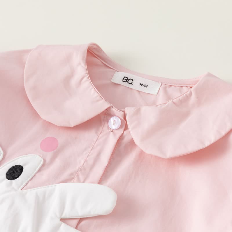 Toddler Girl Bunny Peter Pan Collar Dress