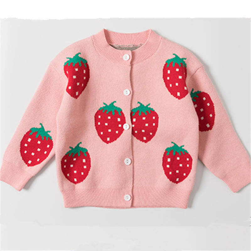 Toddler Girl Strawberry Sweet Cardigan