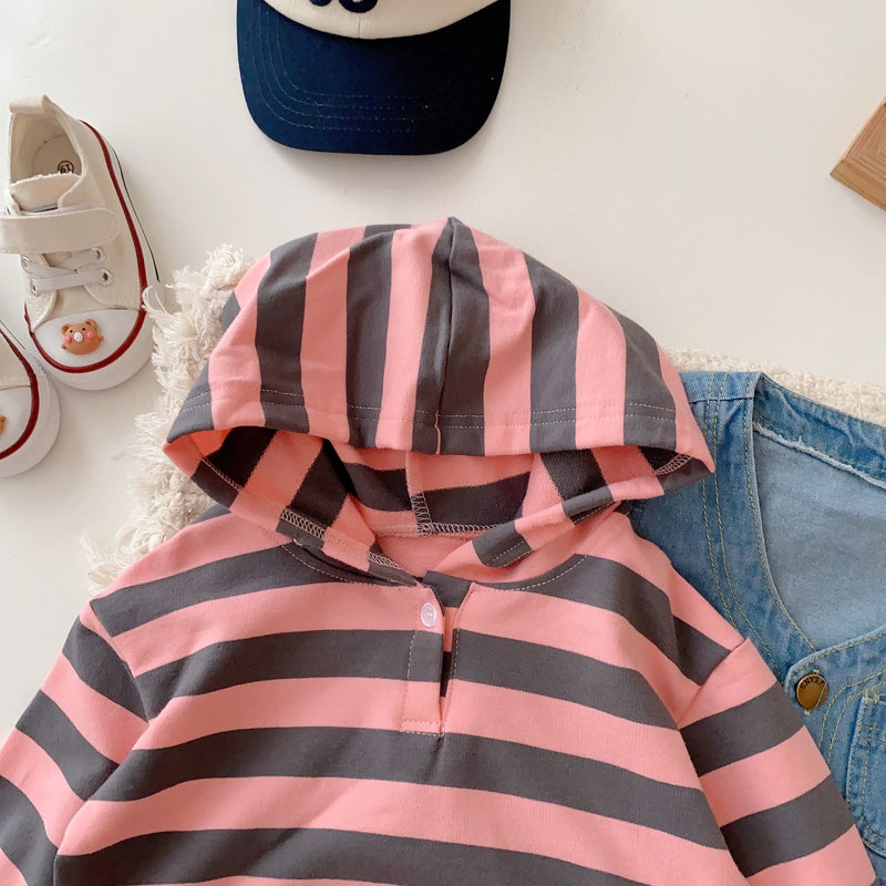 Toddler Girl Striped Hoodie