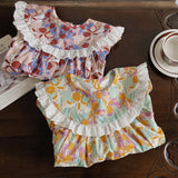 Toddler Girl Lace Retro Style Flower Dress