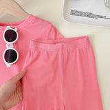 Toddler Girls Drawstring Irregular 2 Pieces Set