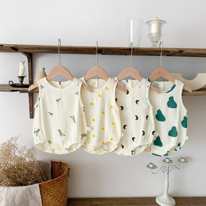 Baby Dot Fruit Sleeveless Bodysuit