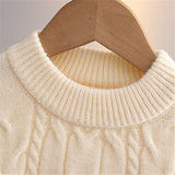 Toddler Heart Knitted Loose Thick Sweater