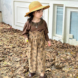 Toddler Girl Brown Flower 2 Pieces Set