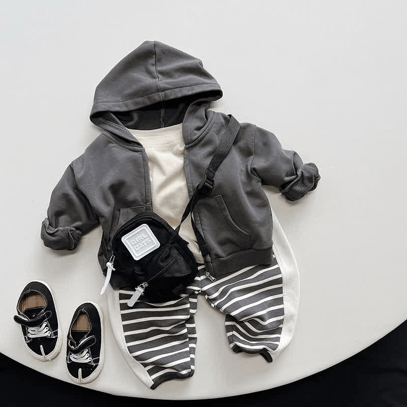 Toddler Boy Striped Panel Pants