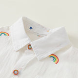 Toddler Boy Rainbow Polo Collar Shirt