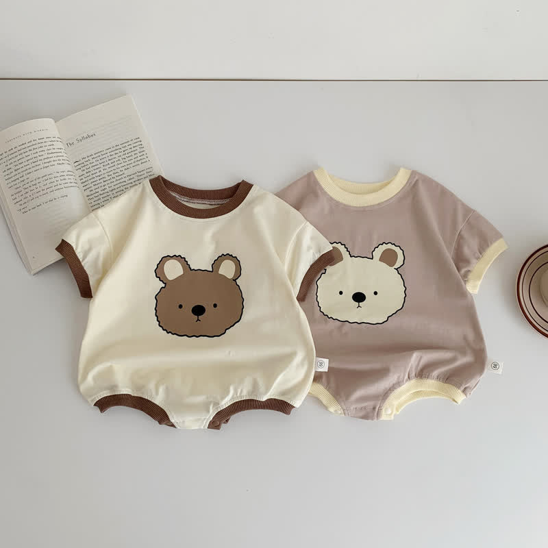 Baby Bear Crew Neck Casual Bodysuit