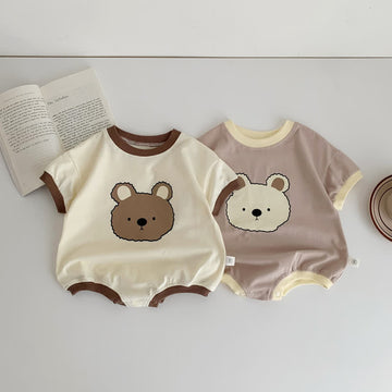 Baby Bear Crew Neck Casual Bodysuit