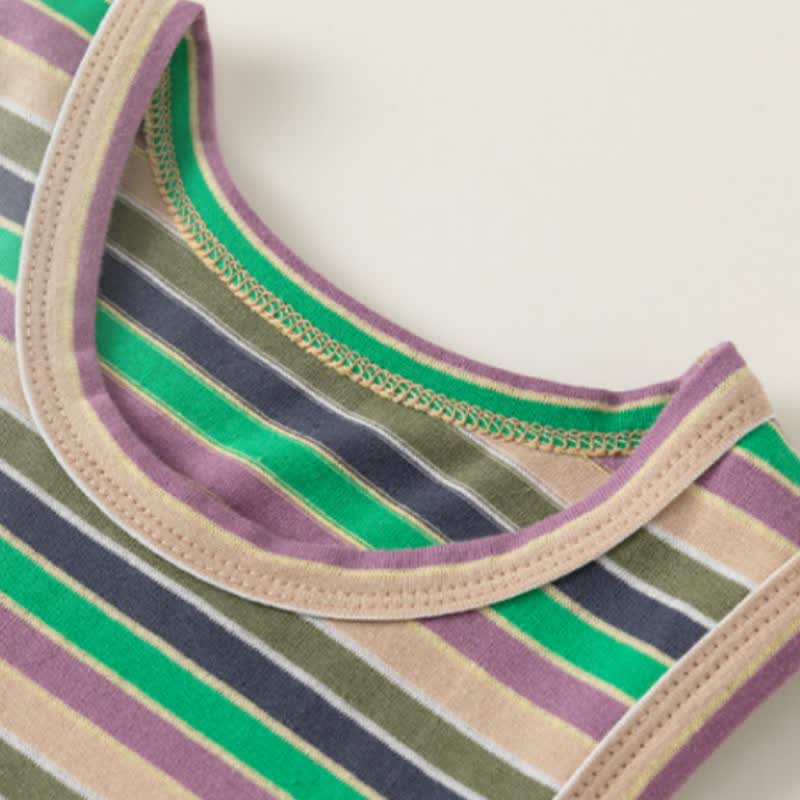 Toddler Boy Striped Crew Neck Tank Top