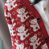 Toddler Bear Knitted Casual 3 Pieces Set