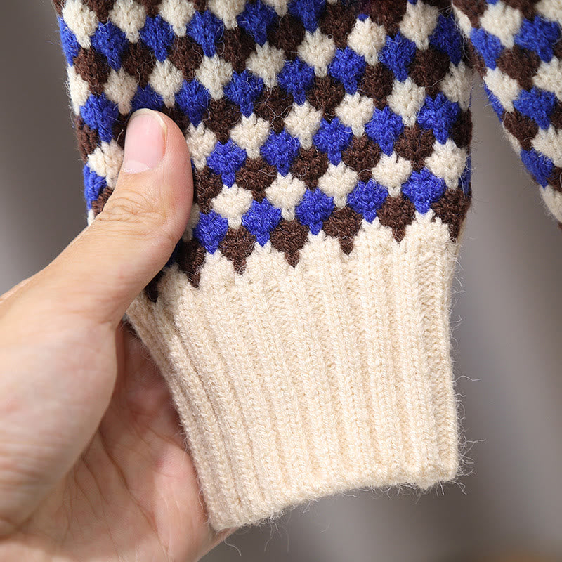 Toddler Boy Striped Bear Knitted Sweater