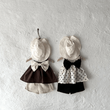 Baby Dot Bowknot Camisole and Shorts Set