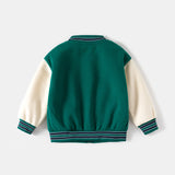 Toddler Boy Number Bear Zipper Baseball Coat