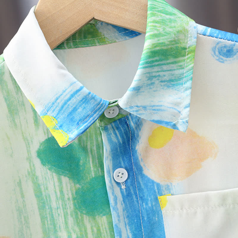 Toddler Boy Polo Shirt and Denim Shorts Set