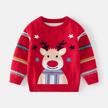 Toddler Design Star Elk Knitted Sweater