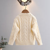 Toddler Heart Knitted Loose Thick Sweater