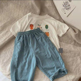 Toddler Boy Solid Color Multicolor Loose Pants