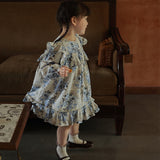 Toddler Girl Vintage Lace Floral Dress