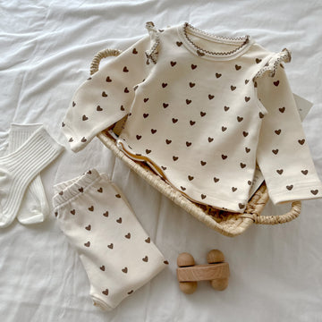 Baby Loving Heart Pajamas 2 Pieces Set