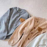 Baby Toddler Embroidered Bear Cardigan