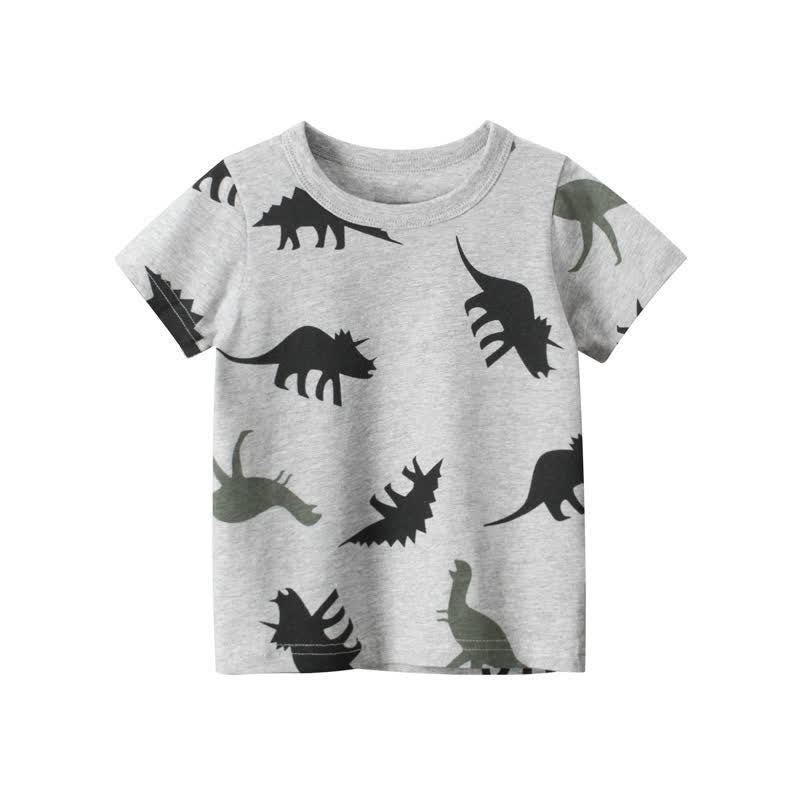 Toddler Boy Dinosaur Crew Neck Loose T-shirt