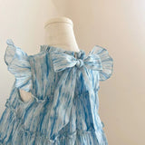 Toddler Girl Ruffle Pleated A Line Dress