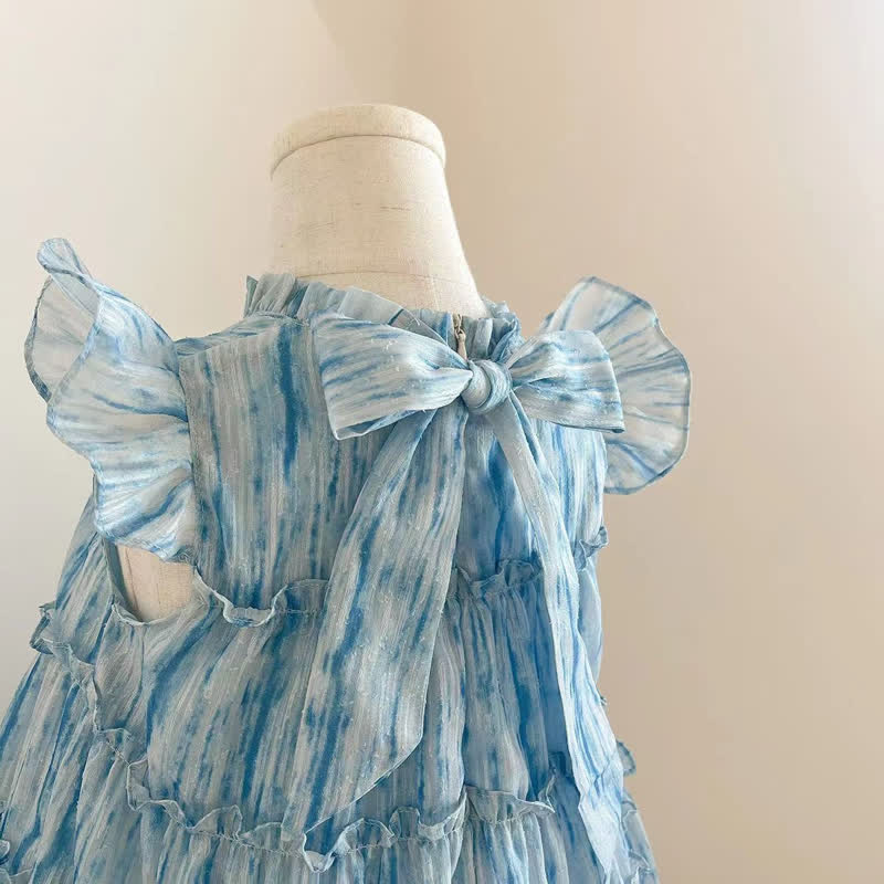 Toddler Girl Ruffle Pleated A Line Dress