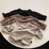 Toddler Boy Retro Crew Neck Loose Shirt