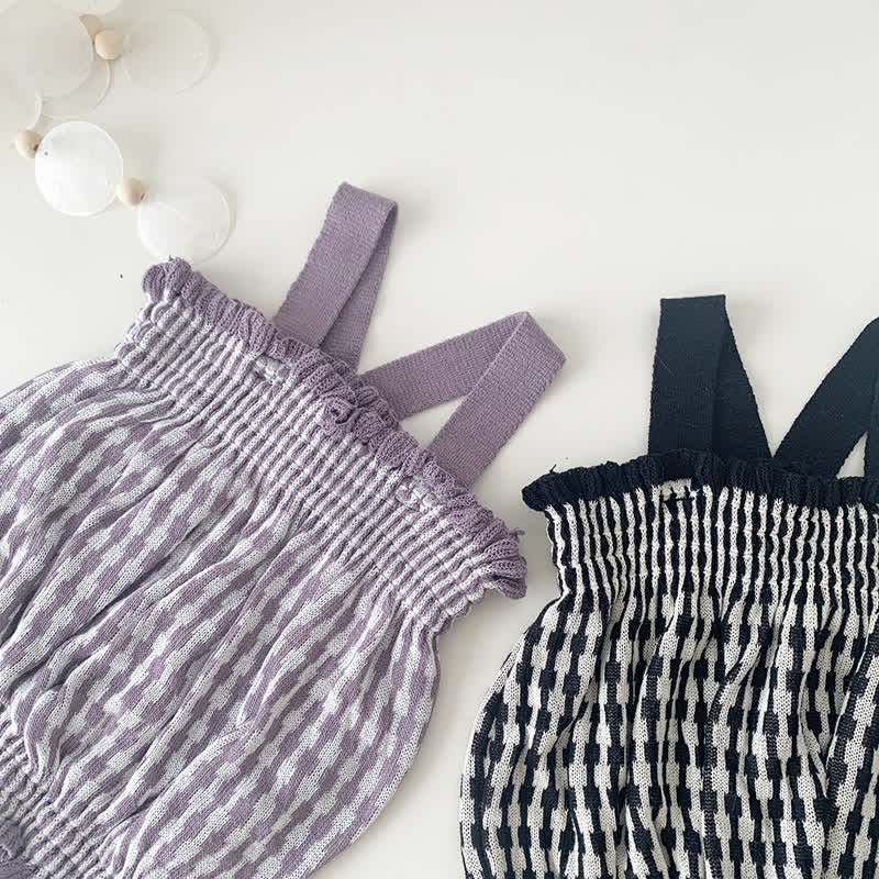 Toddler Girl Plaid Knitted Camisole